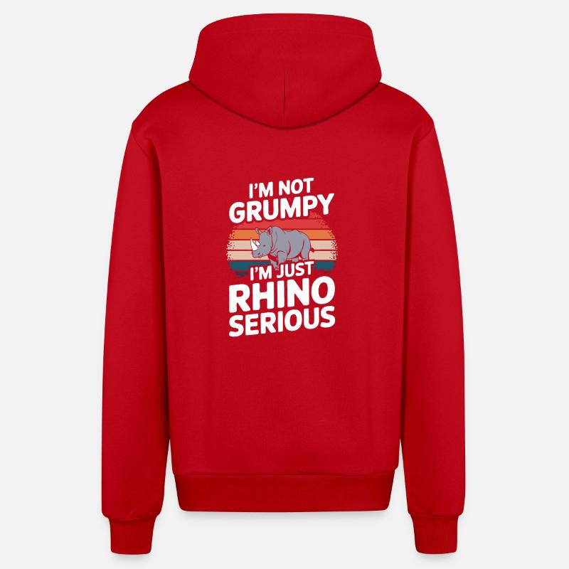 Rhinocéros Rhinocéros - Veste à capuche bio décontractée fabriquée en UE - rouge