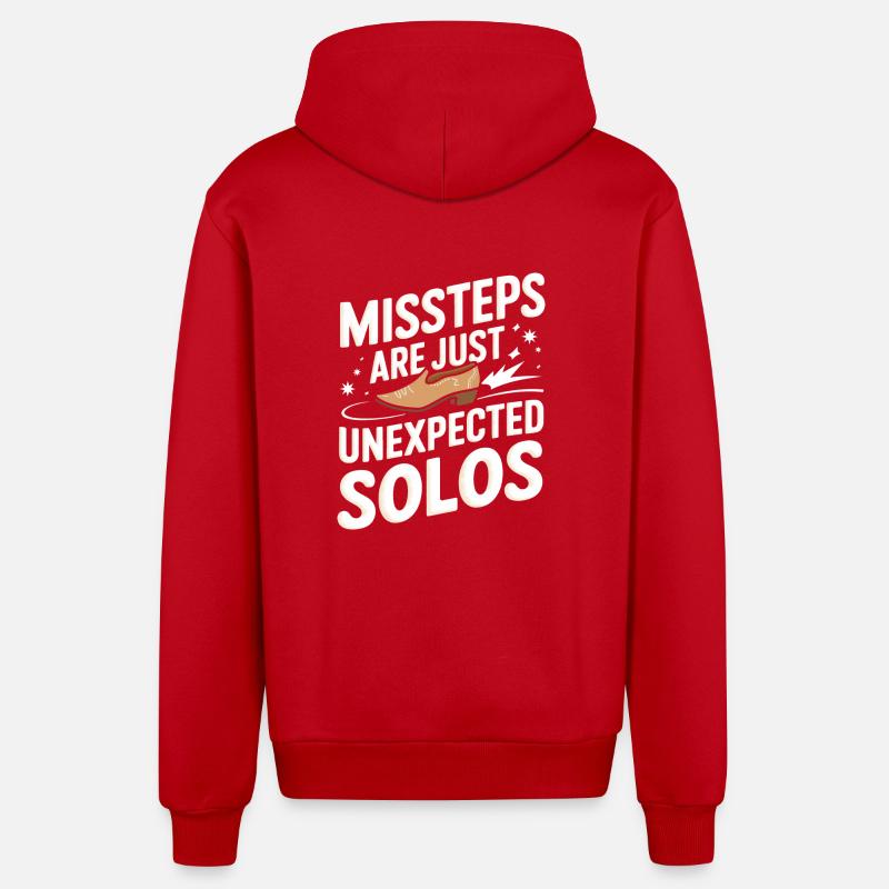 Line Dancing Dancing Dancers - Organic Relaxed Hooded Jacket Made in EU - red