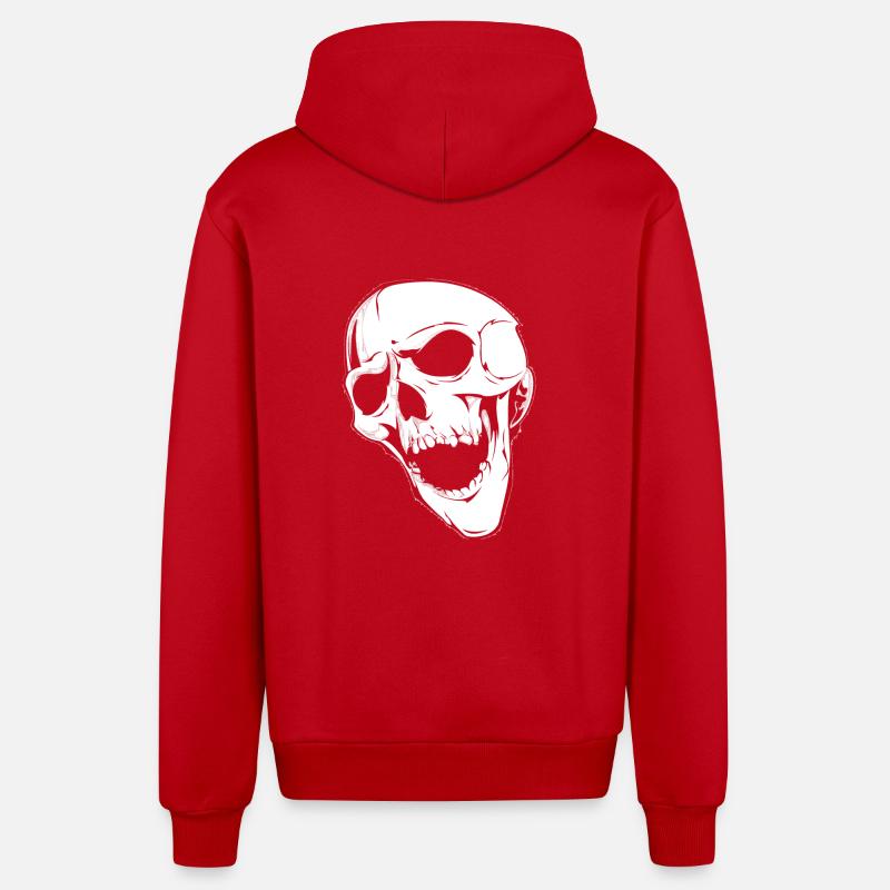 crying skull - Organic Relaxed Kapuzenjacke Made in EU - Rot