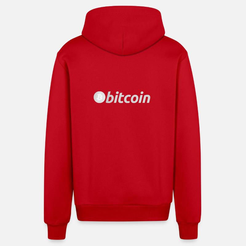 HODL - Veste à capuche bio décontractée fabriquée en UE - rouge