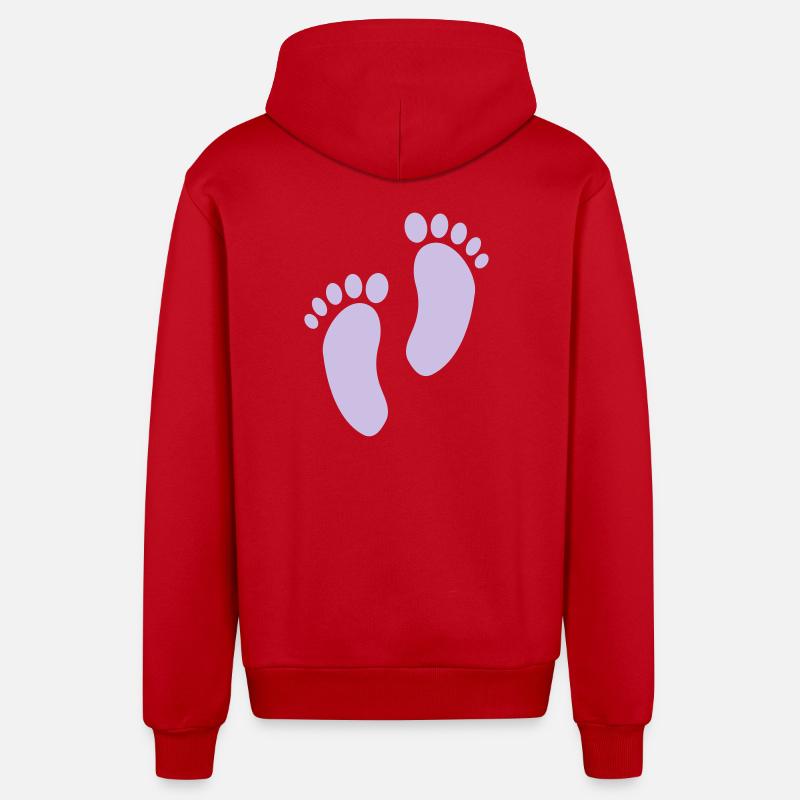 2541614 15465747 pied - Veste à capuche bio décontractée fabriquée en UE - rouge