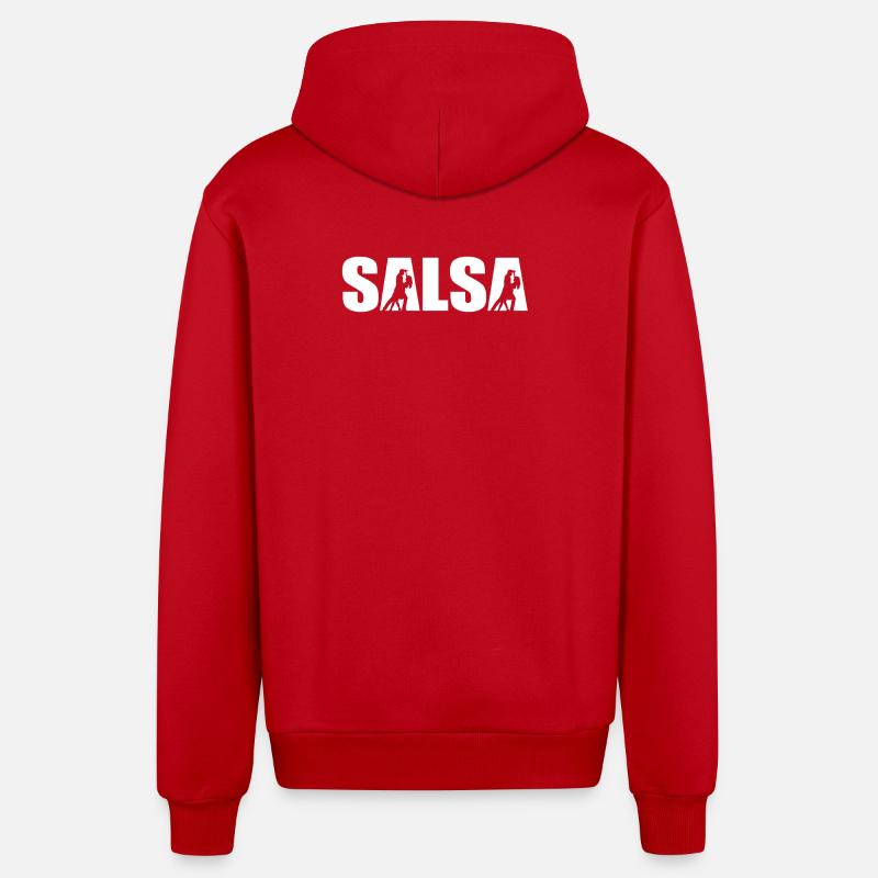 Salsa - Veste à capuche bio décontractée fabriquée en UE - rouge