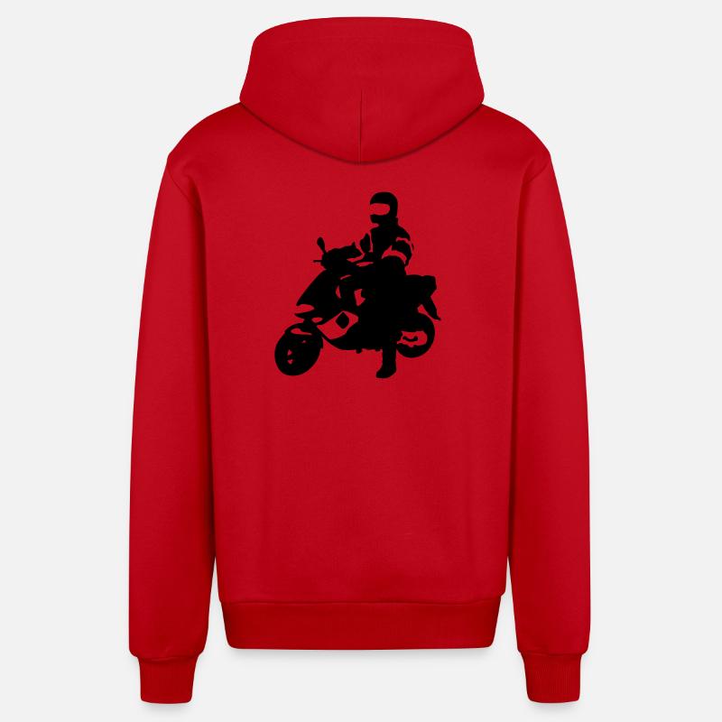 Scooter - Veste à capuche bio décontractée fabriquée en UE - rouge