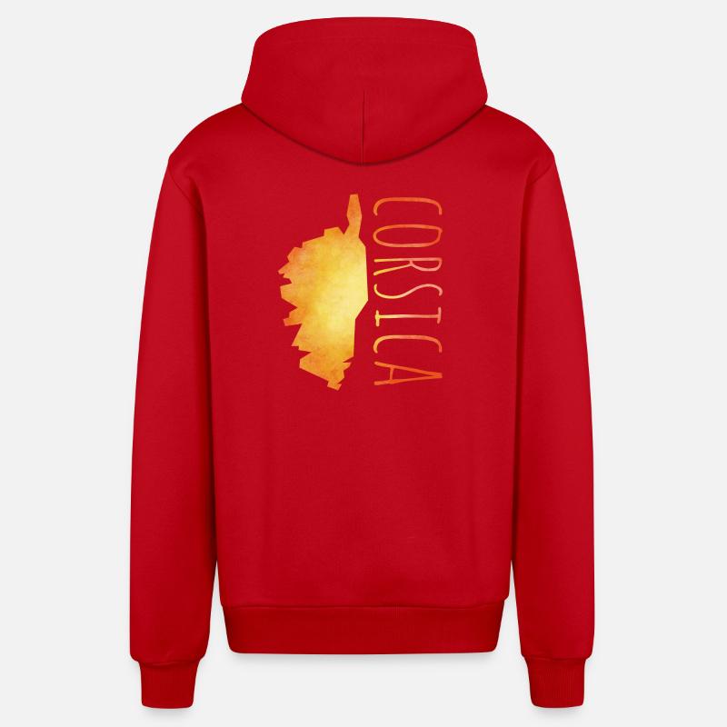 Corsica - Organic Relaxed Kapuzenjacke Made in EU - Rot