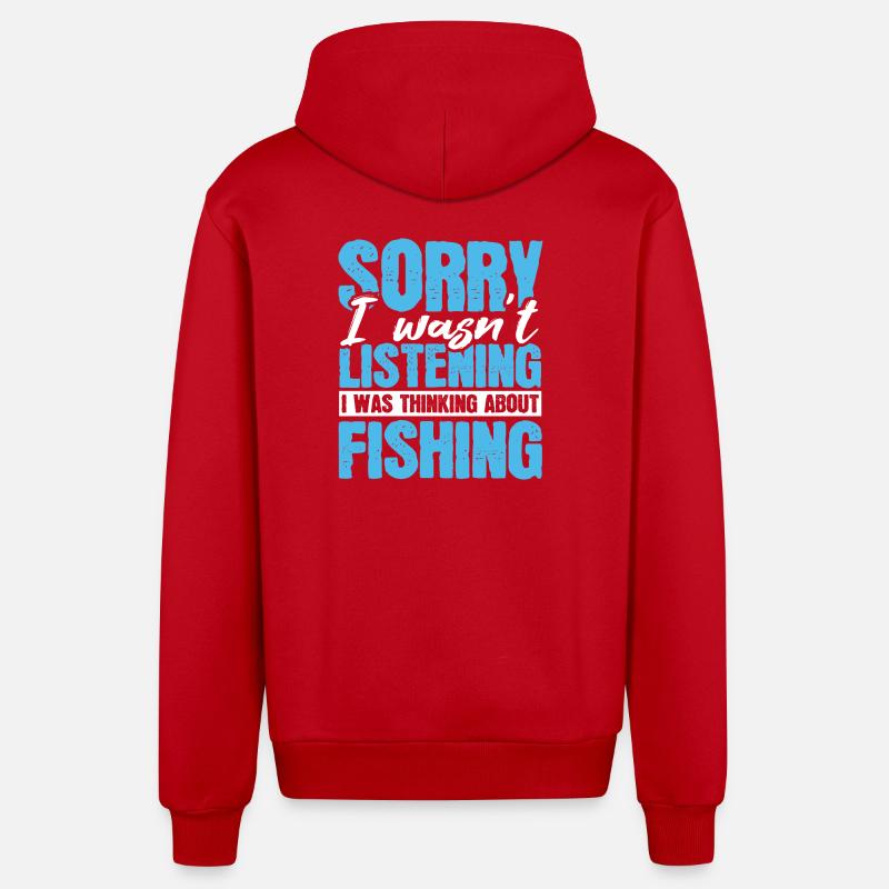 Pêcheur pêcheur - Veste à capuche bio décontractée fabriquée en UE - rouge