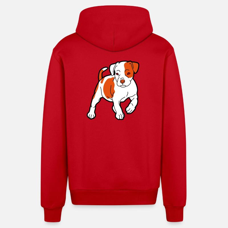 American Staffordshire Terrier - Veste à capuche bio décontractée fabriquée en UE - rouge