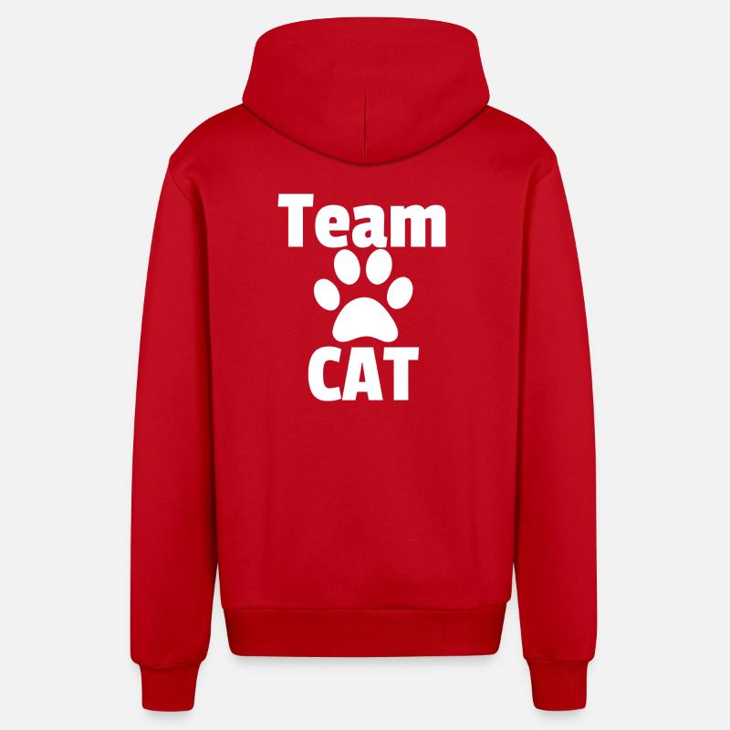 Equipe CAT - Veste à capuche bio décontractée fabriquée en UE - rouge