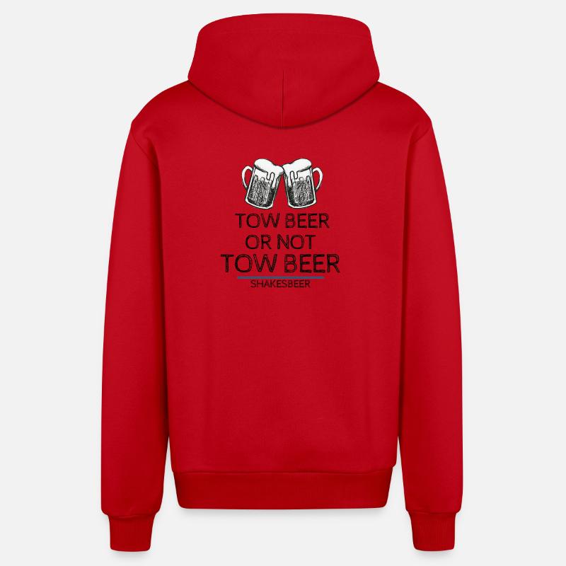 Bier oder nicht Bier - Organic Relaxed Kapuzenjacke Made in EU - Rot