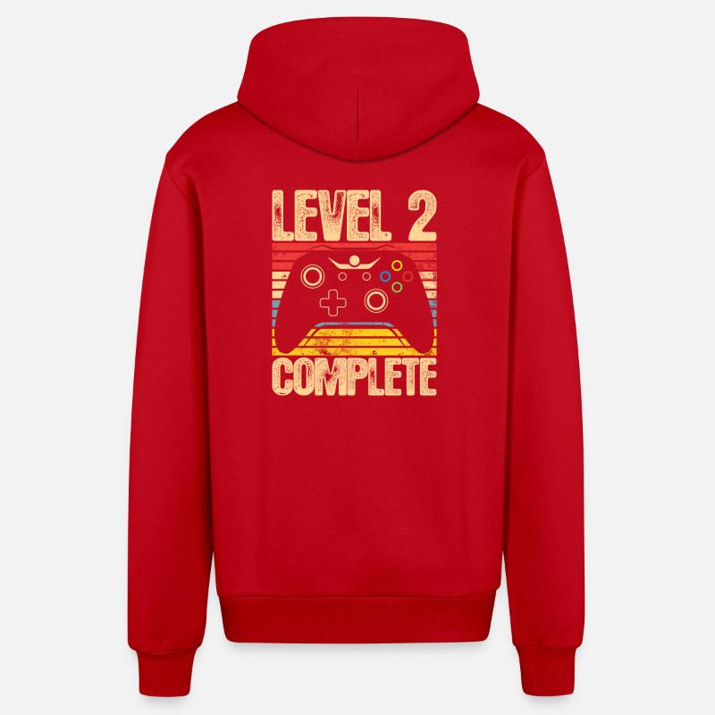 Level 2 Complete Controller - Organic Relaxed Kapuzenjacke Made in EU - Rot