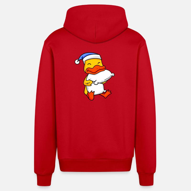 Canard Bébé - Veste à capuche bio décontractée fabriquée en UE - rouge