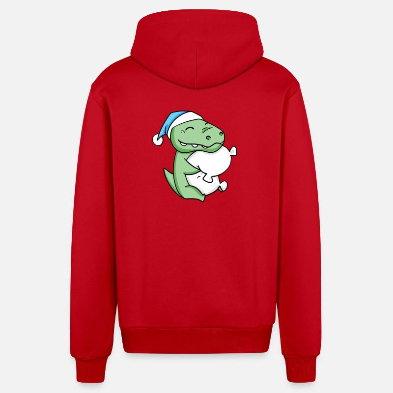 Bébé crocodile - Veste à capuche bio décontractée fabriquée en UE - rouge