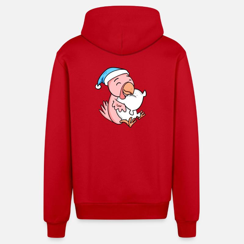Bébé poulet - Veste à capuche bio décontractée fabriquée en UE - rouge