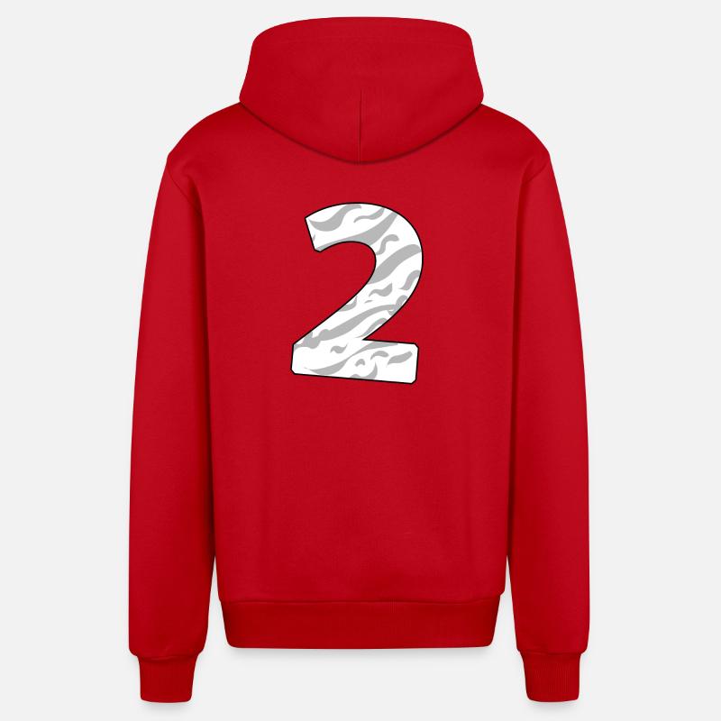 2 - Organic Relaxed Hooded Jacket Made in EU - red