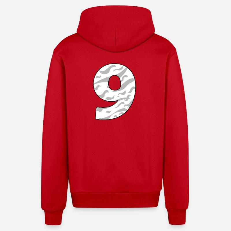 NEUN - 9 - Organic Relaxed Kapuzenjacke Made in EU - Rot