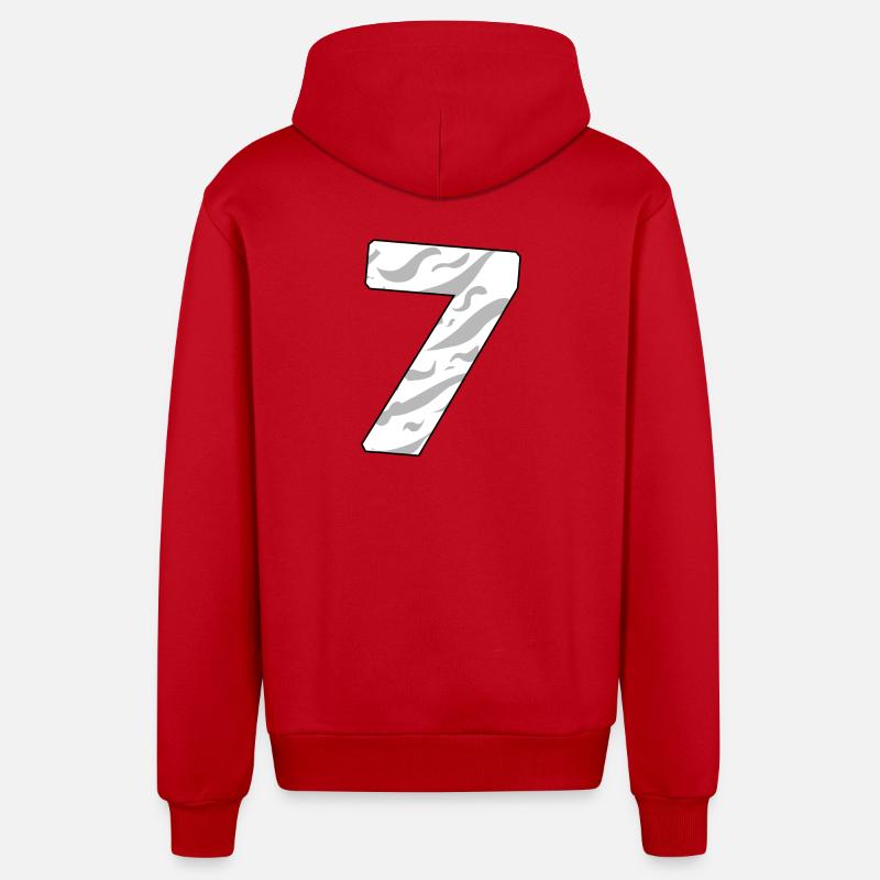 7 - Veste à capuche bio décontractée fabriquée en UE - rouge