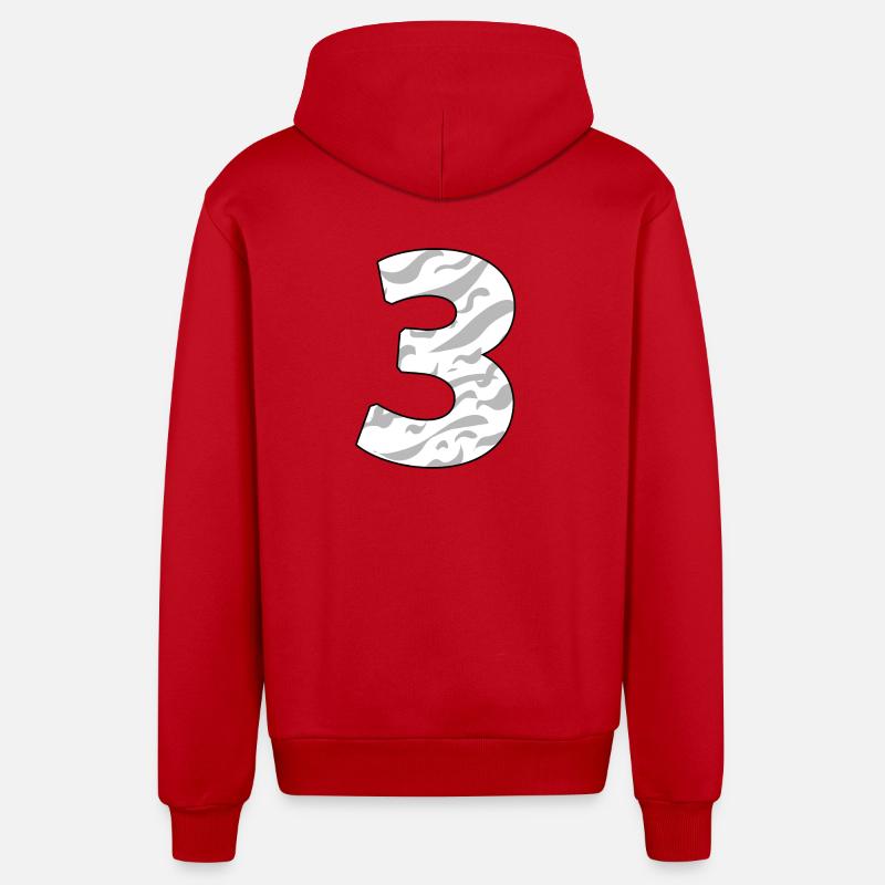 3 - Veste à capuche bio décontractée fabriquée en UE - rouge