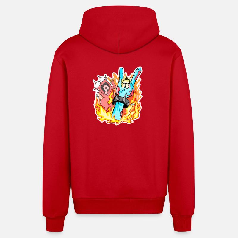 Zombie Hand Rocker - Veste à capuche bio décontractée fabriquée en UE - rouge