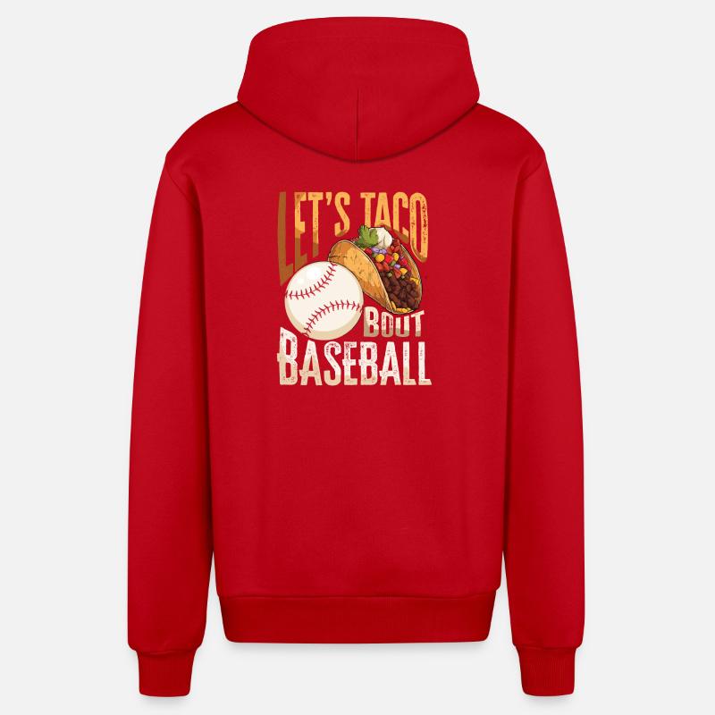 Let’s Taco Bout Baseball - Veste à capuche bio décontractée fabriquée en UE - rouge