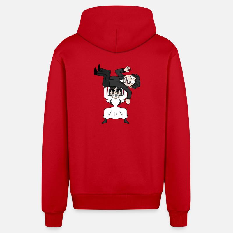 Drôle de mème de mariage - Veste à capuche bio décontractée fabriquée en UE - rouge