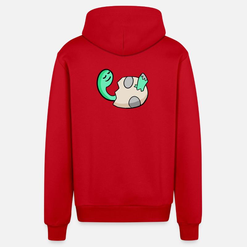 Dinosaur Egg Dino Baby Motif - Veste à capuche bio décontractée fabriquée en UE - rouge
