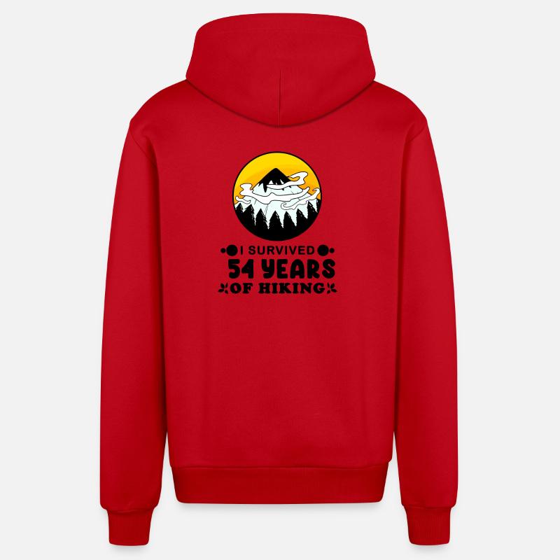 Randonneur 54e anniversaire 54 ans - Veste à capuche bio décontractée fabriquée en UE - rouge