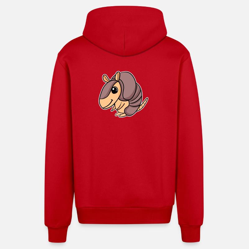 Tatou de tatou - Veste à capuche bio décontractée fabriquée en UE - rouge