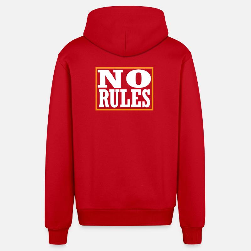 Pas de règles - Veste à capuche bio décontractée fabriquée en UE - rouge