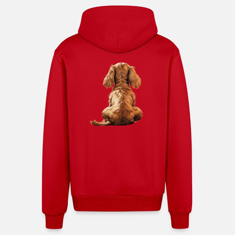 Cocker Spaniel - Organic Relaxed Kapuzenjacke Made in EU - Rot
