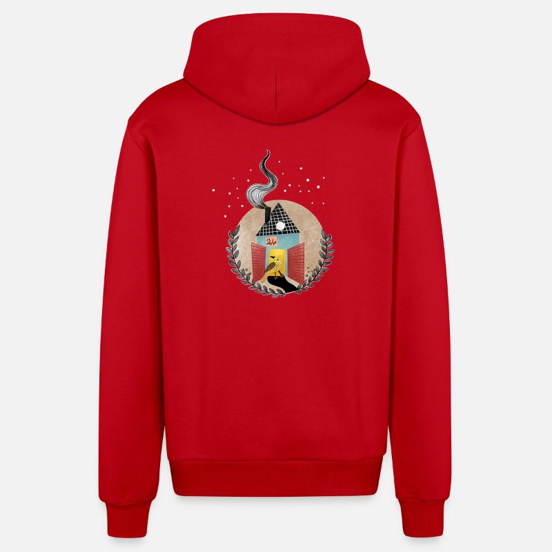 Joyeux Noël - Veste à capuche bio décontractée fabriquée en UE - rouge