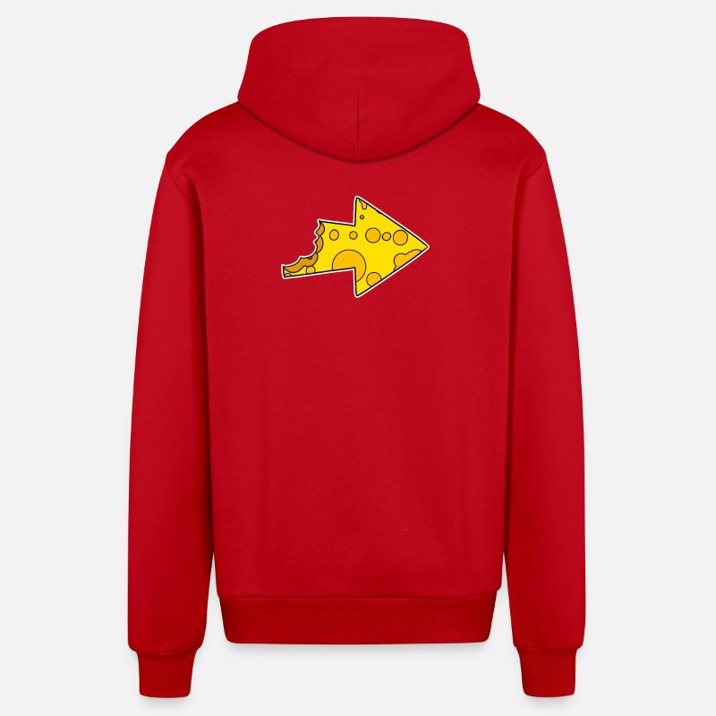Fromage Arrow - Veste à capuche bio décontractée fabriquée en UE - rouge