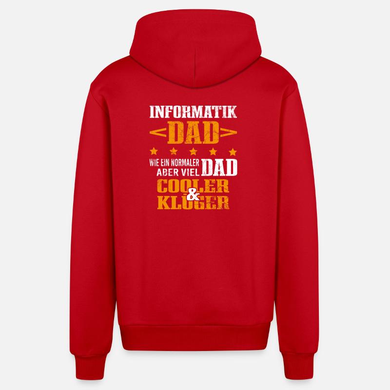 Informatiker Vater Programmierer Technik-Nerd - Organic Relaxed Kapuzenjacke Made in EU - Rot