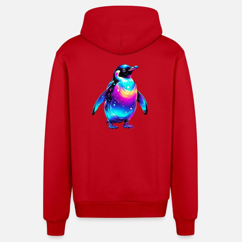 Pingouin - Veste à capuche bio décontractée fabriquée en UE - rouge