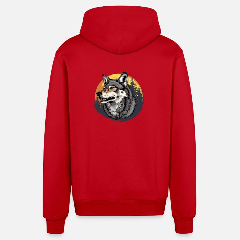 Wolfsblut - Organic Relaxed Kapuzenjacke Made in EU - Rot
