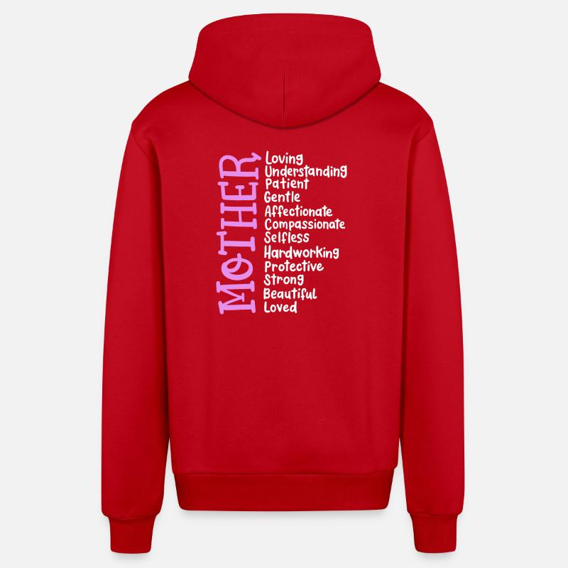 Mutter Muttertag - Organic Relaxed Kapuzenjacke Made in EU - Rot