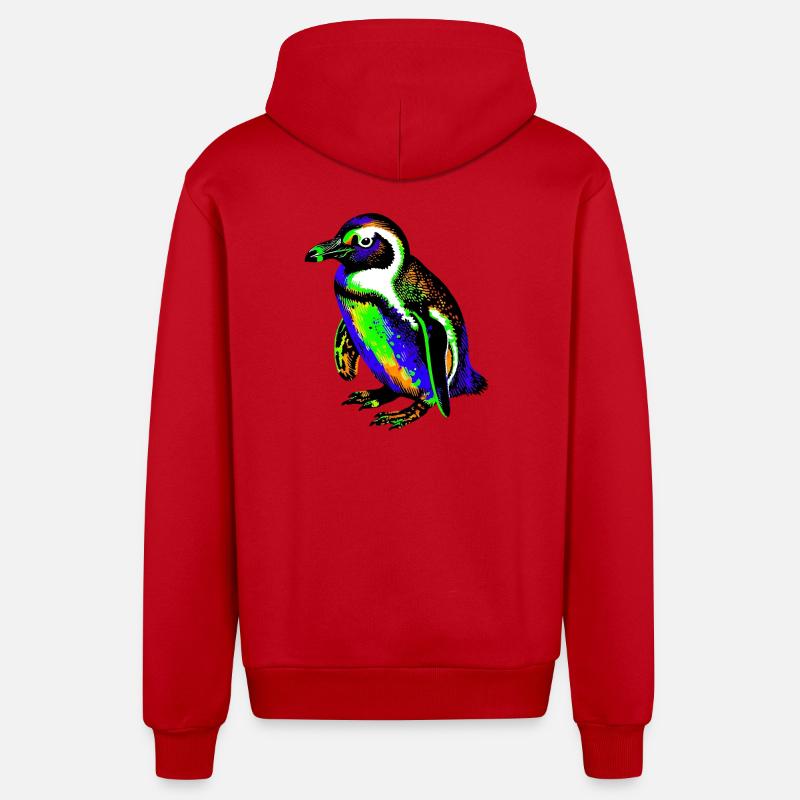Pingouin - Veste à capuche bio décontractée fabriquée en UE - rouge