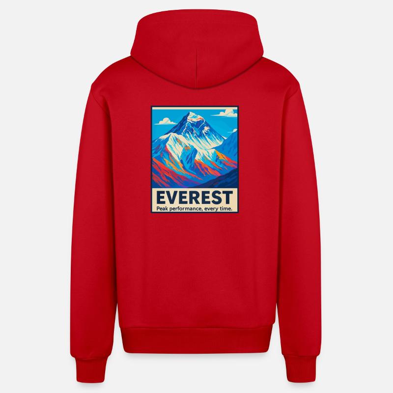 Everest – Performances de pointe - Veste à capuche bio décontractée fabriquée en UE - rouge