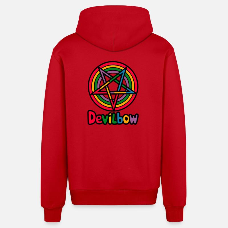 Devilbow - Organic Relaxed Kapuzenjacke Made in EU - Rot