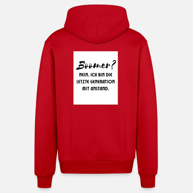 Génération avec style - Veste à capuche bio décontractée fabriquée en UE - rouge