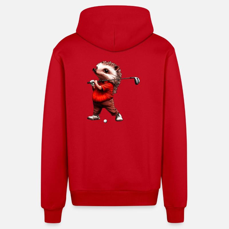 Golf du hérisson - Veste à capuche bio décontractée fabriquée en UE - rouge