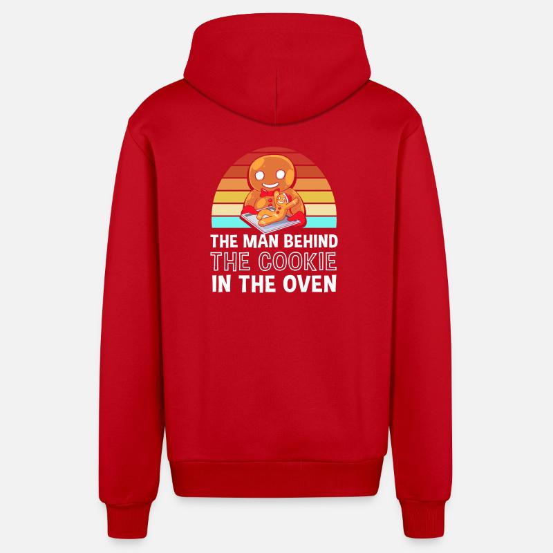 Werdender Papa werdende Väter - Organic Relaxed Kapuzenjacke Made in EU - Rot