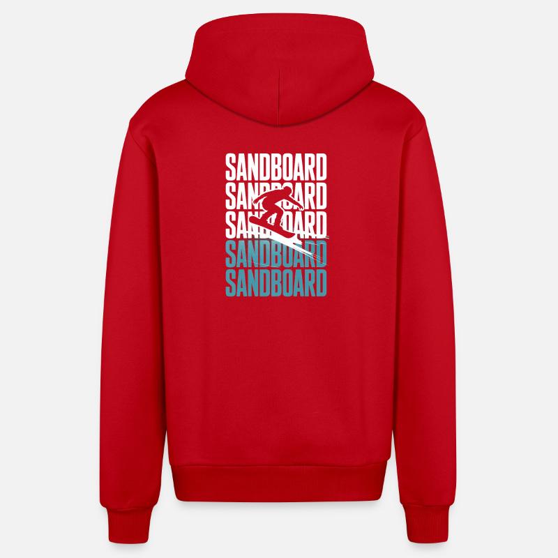 Sandboarder rétro Sandboarding d’été - Veste à capuche bio décontractée fabriquée en UE - rouge