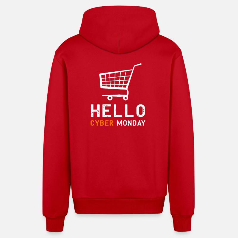 Virée shopping du Cyber Monday - Veste à capuche bio décontractée fabriquée en UE - rouge