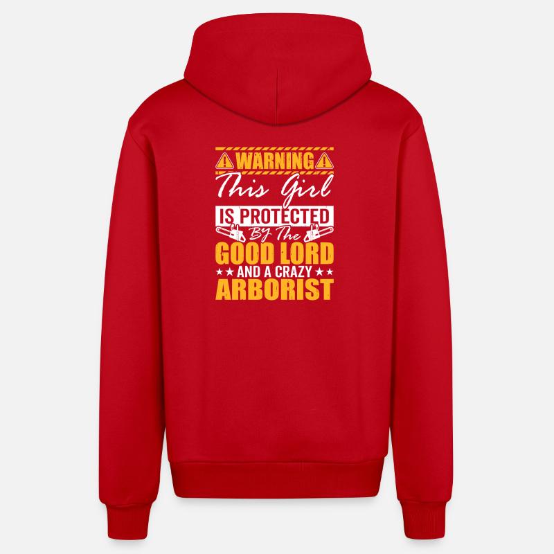 Cadeau drôle de menuisier - Veste à capuche bio décontractée fabriquée en UE - rouge