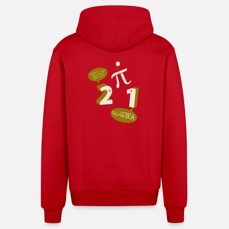 Math Math Math Teacher Mathematician - Organic Relaxed Hooded Jacket Made in EU - red