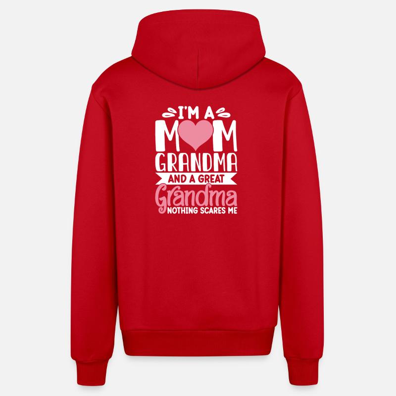 Oma Geschenk Weihnachtsgeschenke Großmutter  - Organic Relaxed Kapuzenjacke Made in EU - Rot