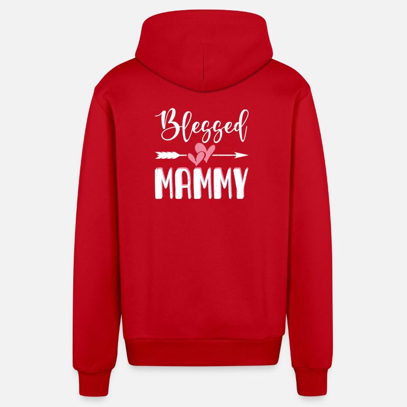 Oma Mama Geschenk Weihnachtsgeschenke Großmutter  - Organic Relaxed Kapuzenjacke Made in EU - Rot
