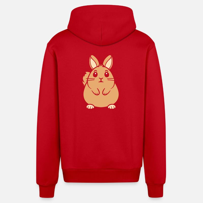 viscacha - Veste à capuche bio décontractée fabriquée en UE - rouge