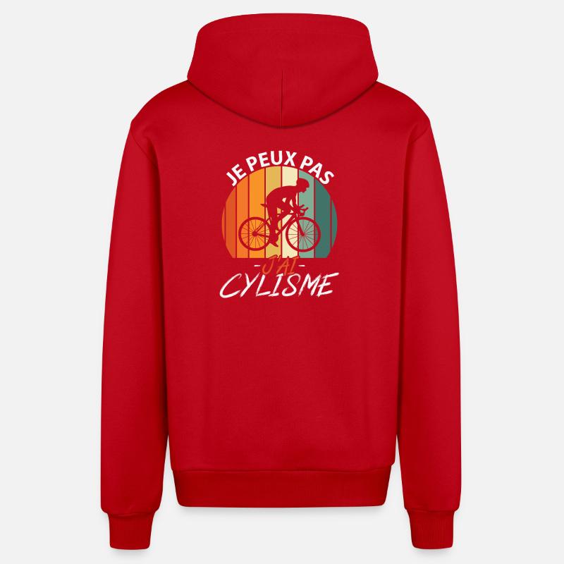 Je Peux Pas J'ai Cyclisme  - Veste à capuche bio décontractée fabriquée en UE - rouge