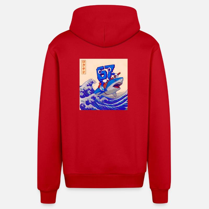 67 Six Seven 67 Brainrot - Veste à capuche bio décontractée fabriquée en UE - rouge