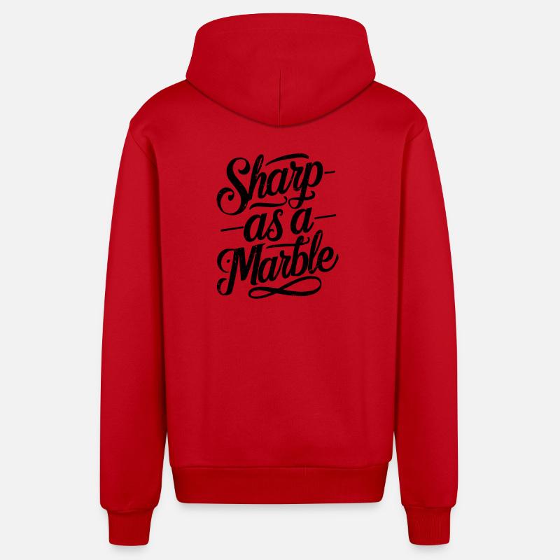 Sharp as a Marble - Organic Relaxed Kapuzenjacke Made in EU - Rot